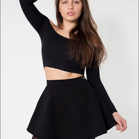 Brand new American Apparel black suede circle skirt, US M fits S - Picture 8 of 8